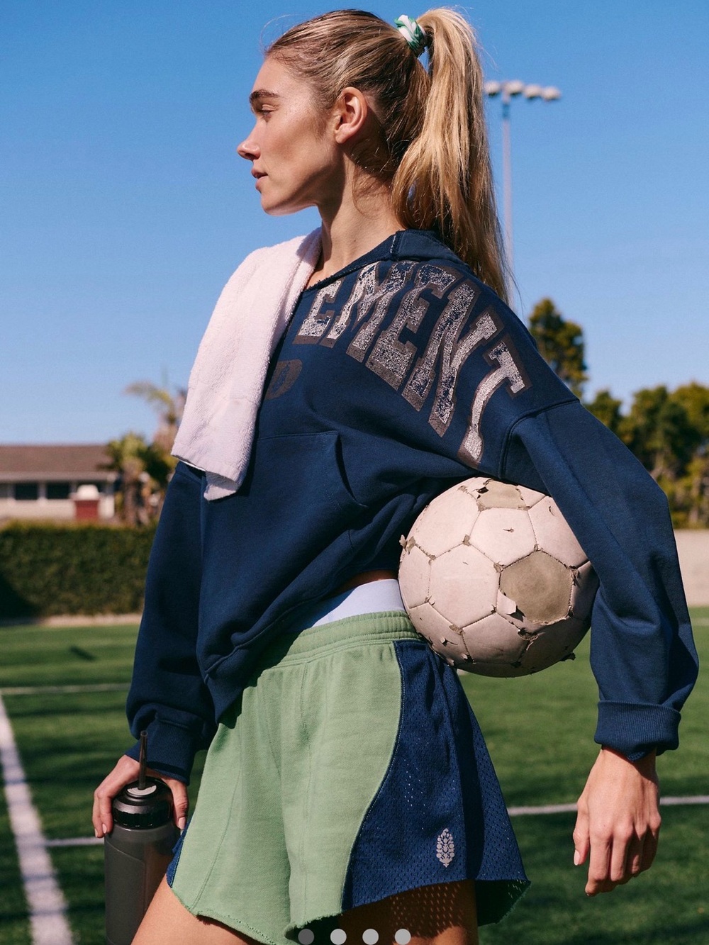 FP Movement by Free People Green and Navy Athletic Shorts